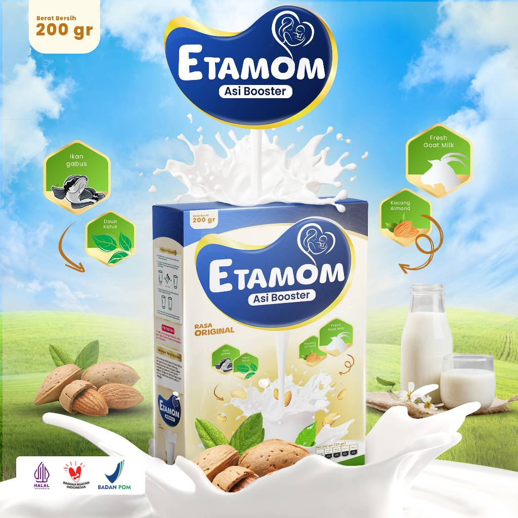 Jual ETAMOM Asi Milk Susu Etawa Almond & Katuk Pelancar ASI Booster Ibu ...