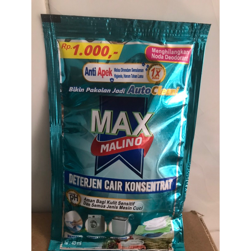 Jual Deterjen Cair Konsentrat Max Malino Sachet | Shopee Indonesia