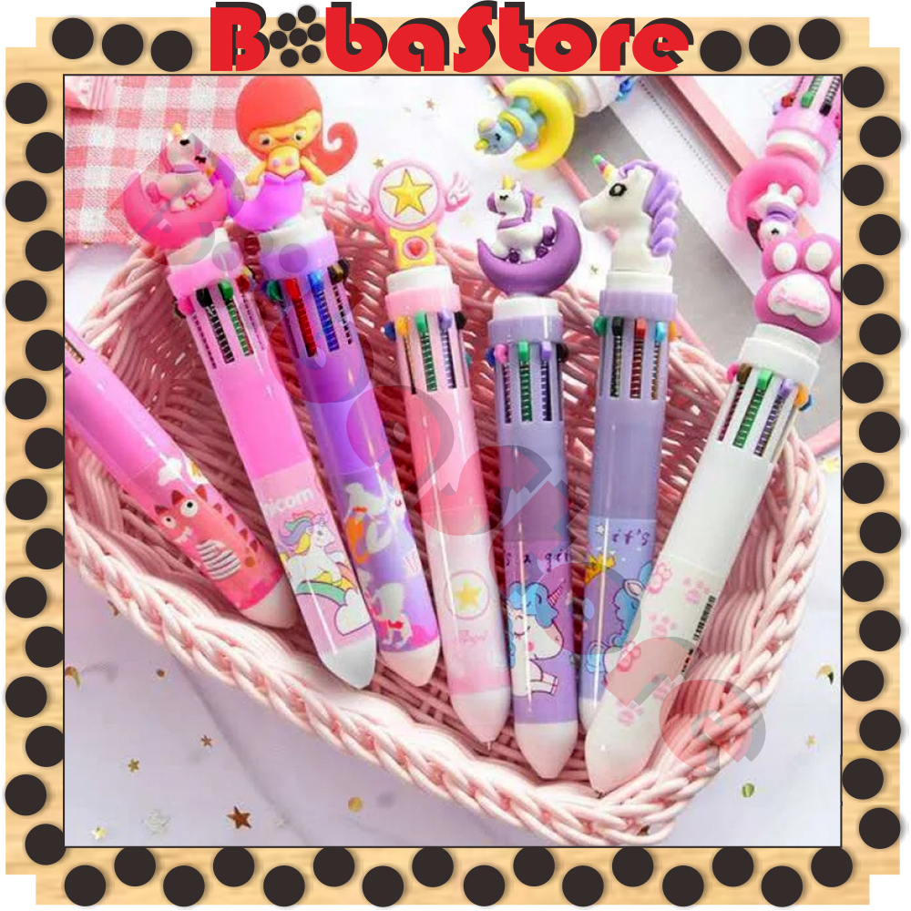 Jual ⭐Bobastore⭐ Pulpen 10 warna bermotif lucu/pulpen/pulpen anak anak ...