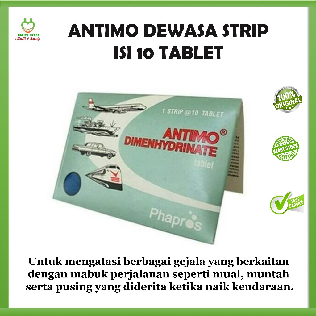 Jual ANTIMO TABLET ISI 10 TABLET mengatasi mabuk perjalanan, mual ...
