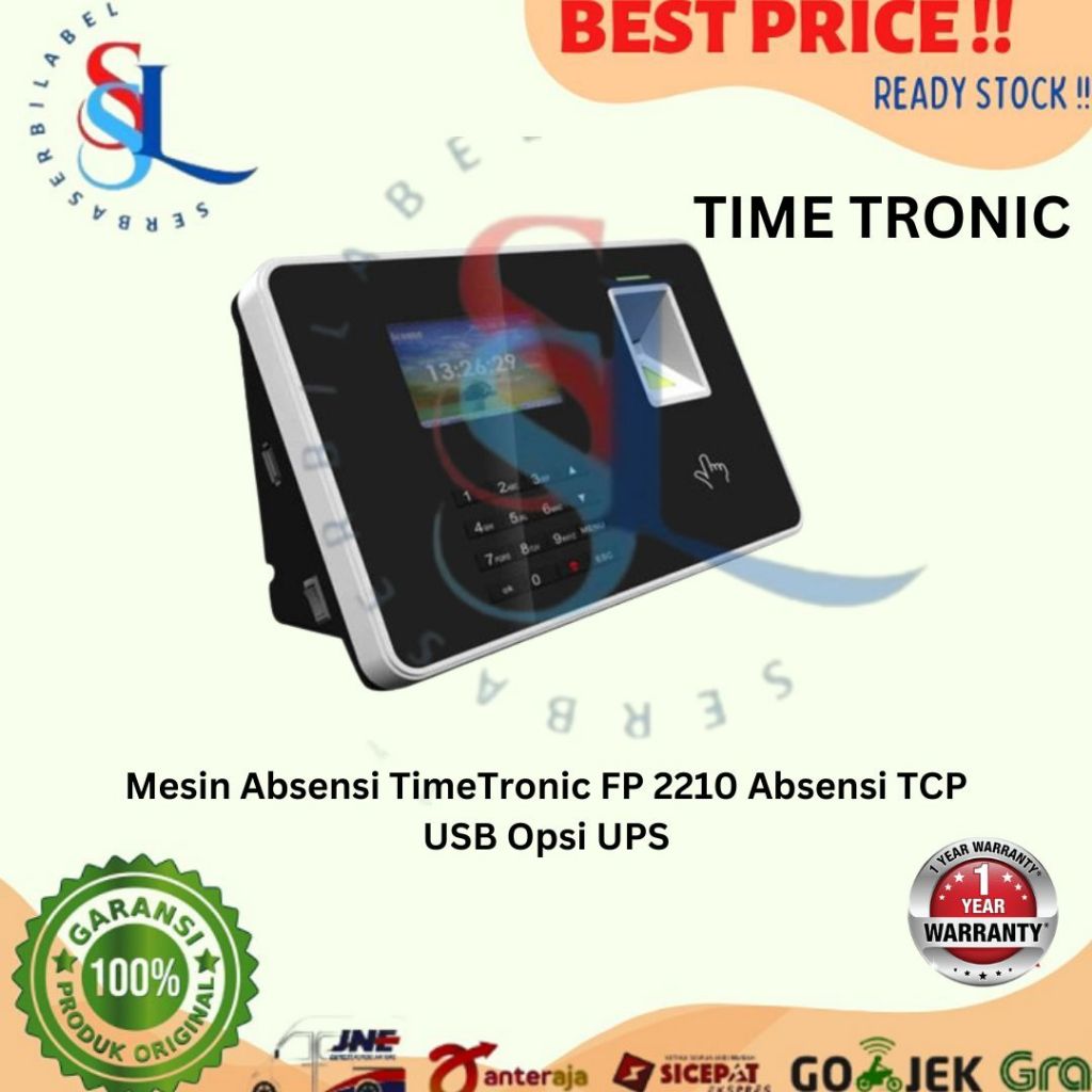 Jual Mesin Absensi Fingerprint Time Tronic FP2210 (Timetronic Sidik ...