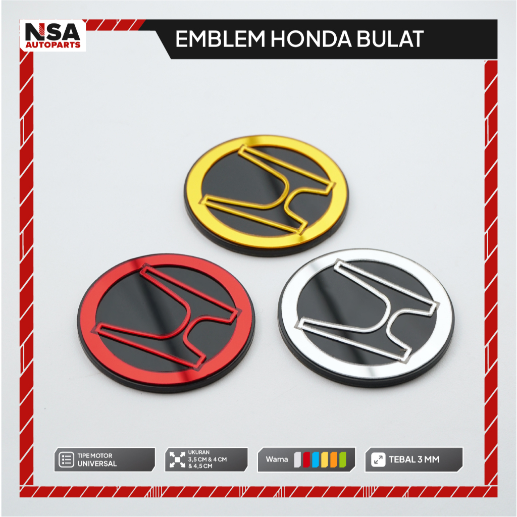 Jual EMBLEM HONDA EMBLEM TIMBUL BUKAN STIKER LOGO HONDA TIMBUL BULAT 3D ...