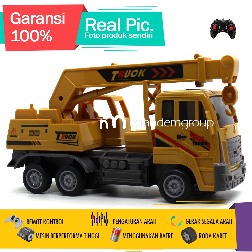 Jual Mainan Mobil Remot Kontrol Rc Truk Crane Alat Berat City Builder Led Shopee Indonesia