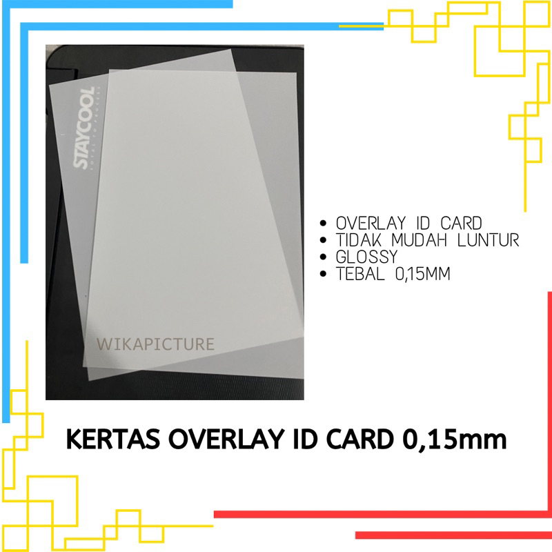 Jual Kertas Overlay Id Card Kartu Tebal 0 15mm Shopee Indonesia