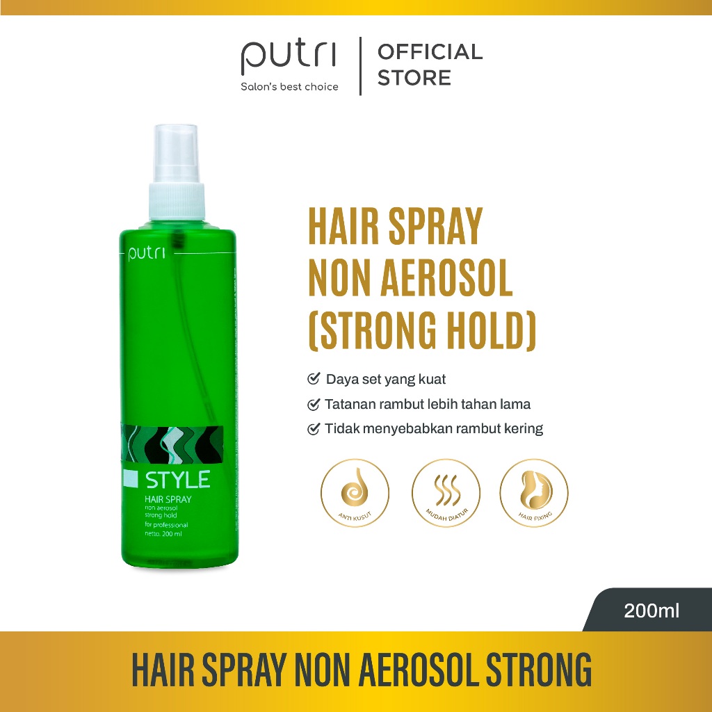 Jual Putri Hair Spray Non Aerosol Strong Hold for Professional 200ml