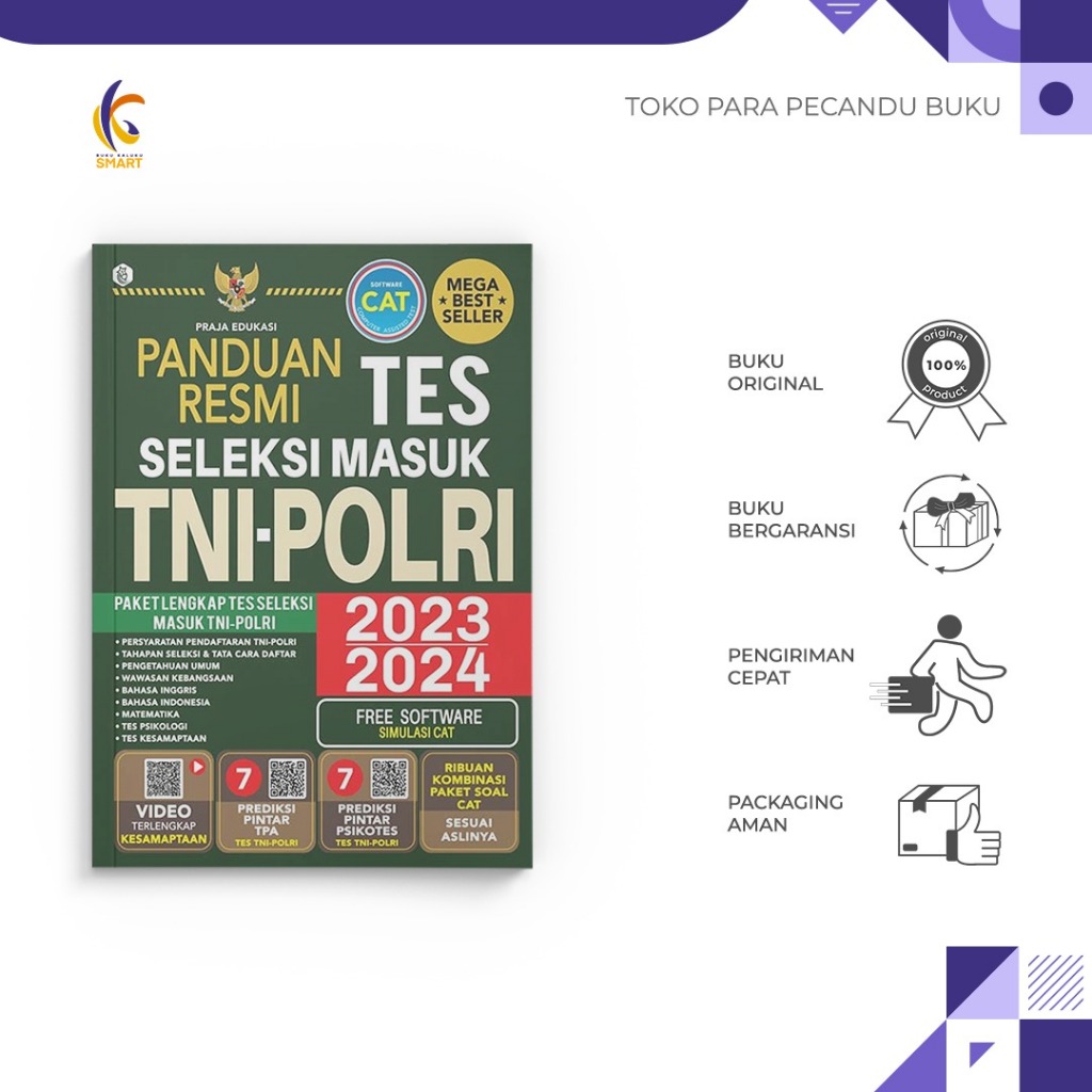 Jual Buku Referensi - Panduan Resmi Tes Seleksi Masuk TNI POLRI 2023/ ...