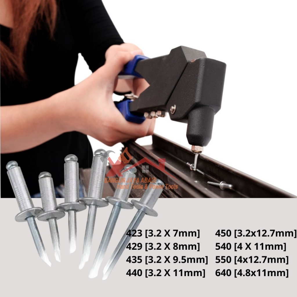 Jual Paku Rivet Blind Rivetti Paku Tembak Ripet 423 429 435 450 440 540 ...