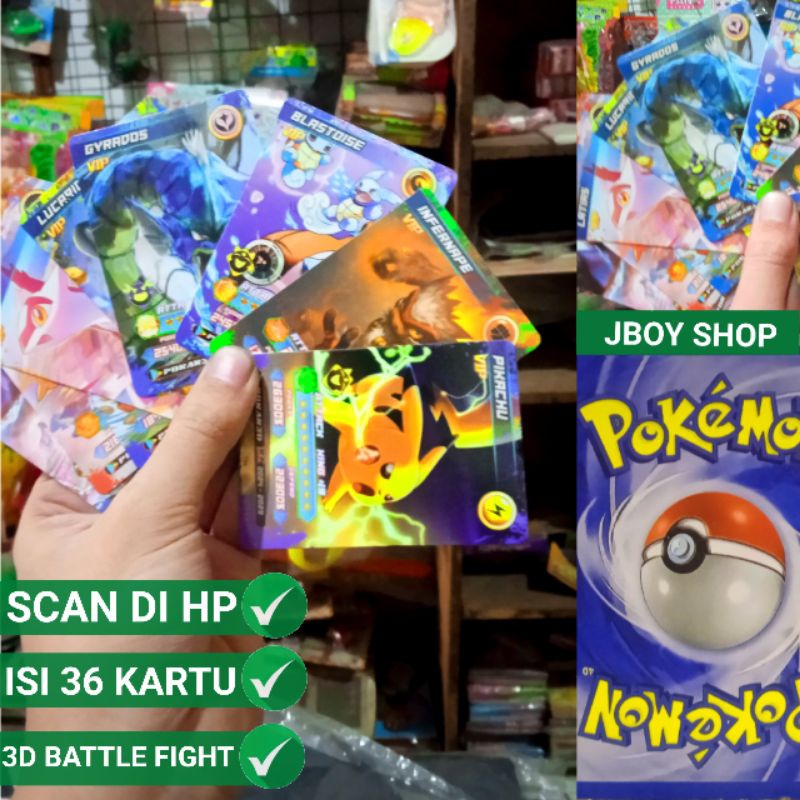 Jual [ SCAN DI HP] KARTU POKEMON 3D BATTLE FIGHT / KARTU SCAN DI HP ONE ...