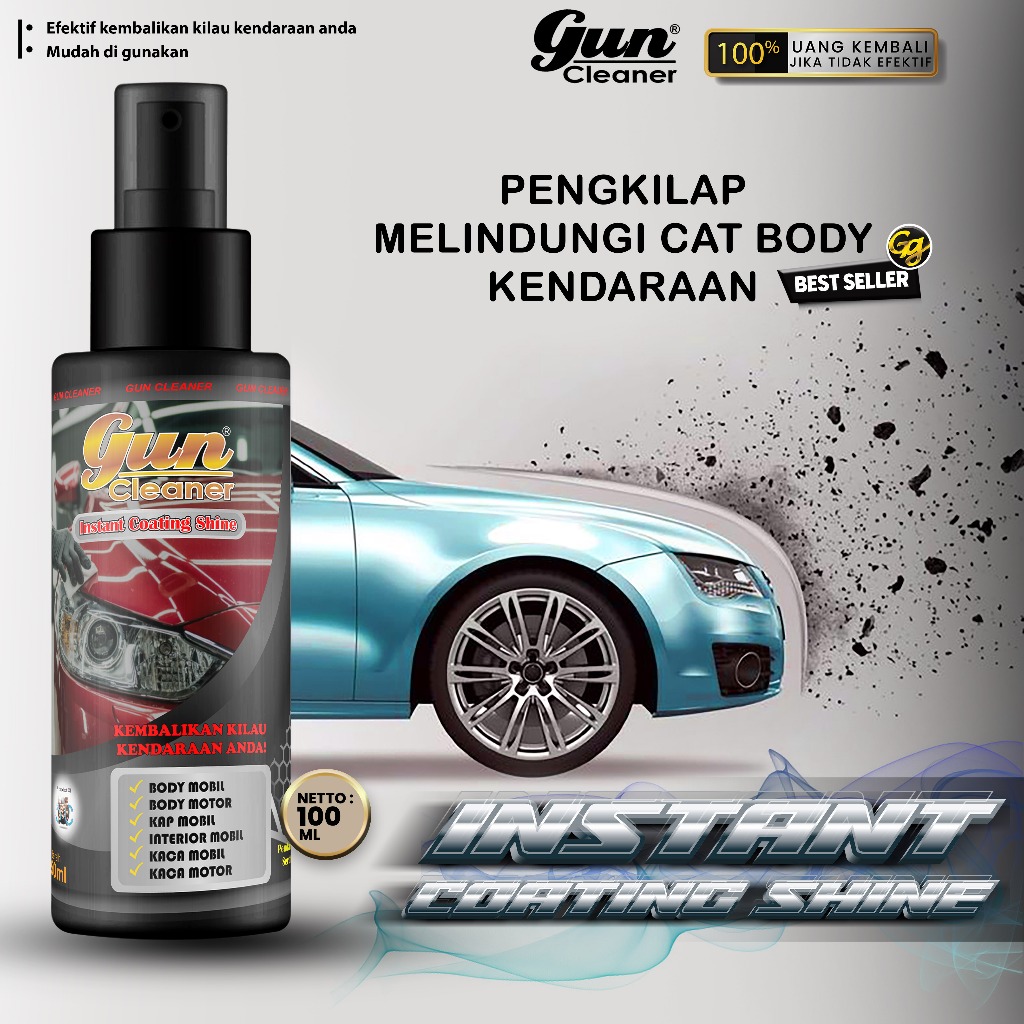 Jual Pengkilap Body Mobil & Motor Efek Daun Talas 100ml Instant Coating ...
