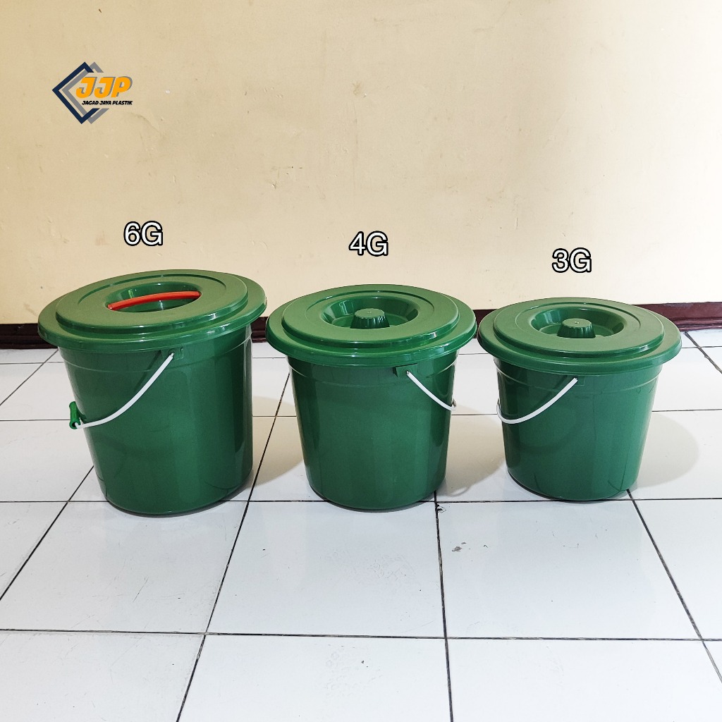 Jual KUDAKU Ember/Timba/Timbo Air 4G + Tutup Gagang Kawat Warna Hijau ...