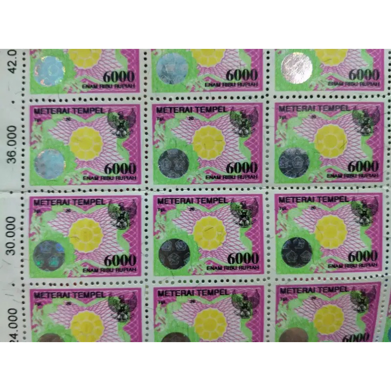 Jual Materai Tahun 2000 2001 2002 Perangko Matrai Tempel Lama Asli ...