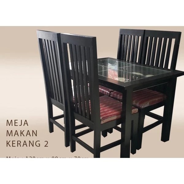 Jual Meja Makan Kerang + 4 Kursi Type balelo | Shopee Indonesia