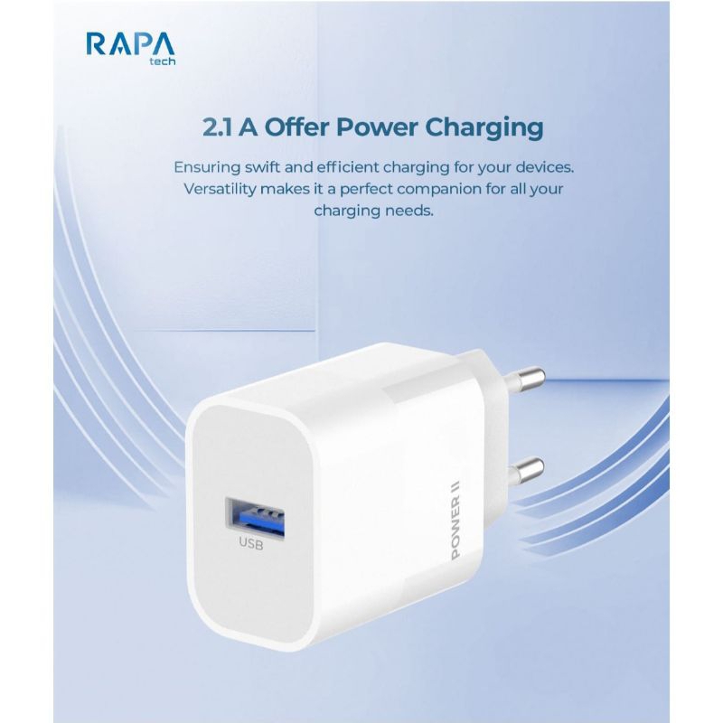Jual RAPAtech CH1050 Power II Charger USB 2.1A RAPA IC Smart Chip ...