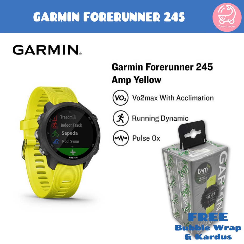 Jual Garmin Smartwatch Forerunner 245 Jam Tangan Pintar Dengan Gps Untuk Lari Dan Fitur