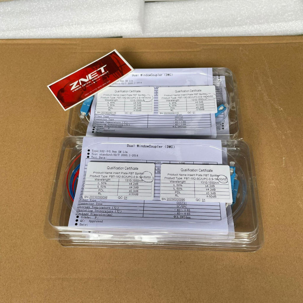 Jual SPLITTER RATIO FBT 1:2 SC UPC SPLITTER RASIO TWC AKURAT isi 1 PACK ...