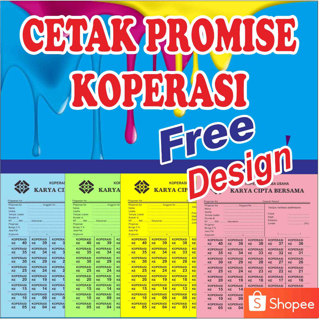 Jual kertas angsuran Koprasi / Promise Koperasi / 1rim / Isi ...
