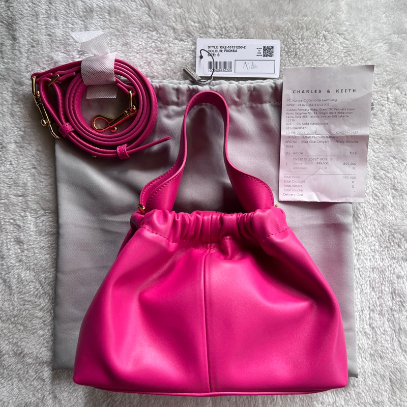 Fuchsia Harmonee Bowling Bag - CHARLES & KEITH ID