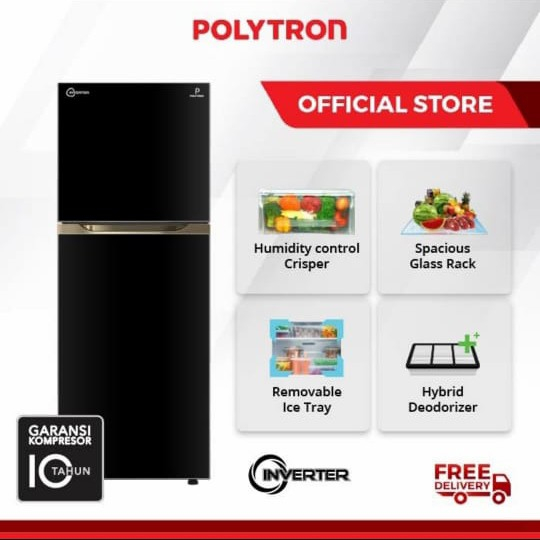 Jual Kulkas 2 Pintu Polytron PRW23VX Inverter (Area Denpasar Only