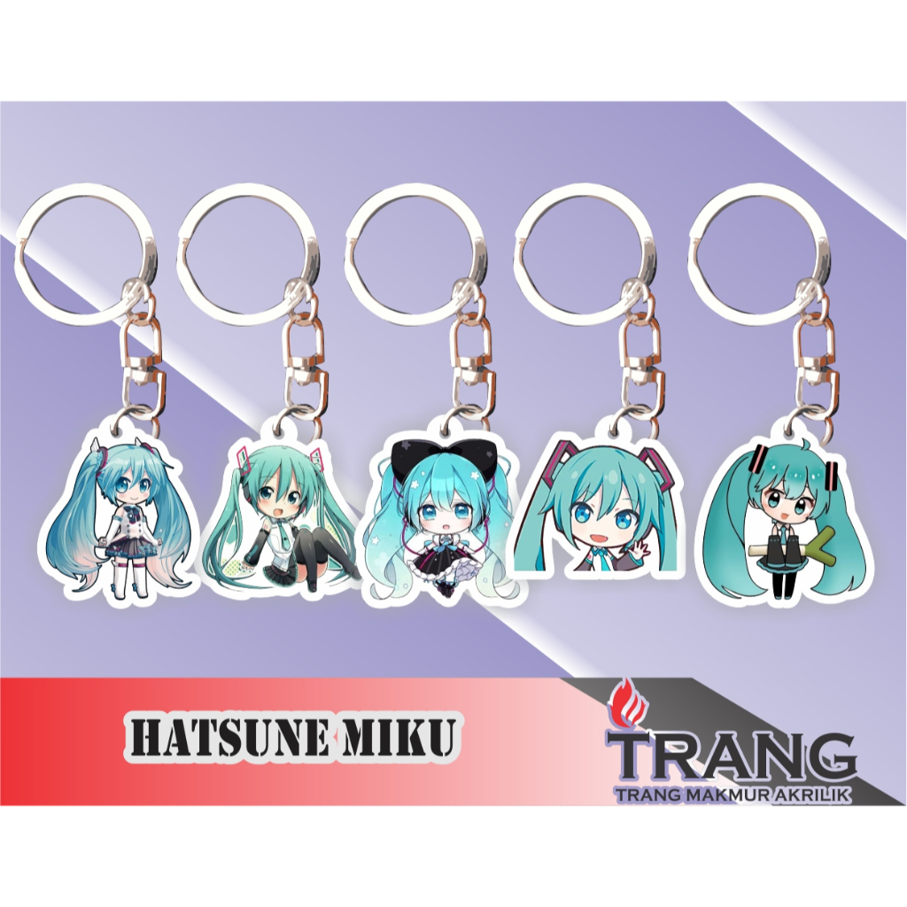 Jual Gantungan Kunci Akrilik Hatsune Miku Keychain Acrylic Hatsune Miku Vtuber Shopee Indonesia