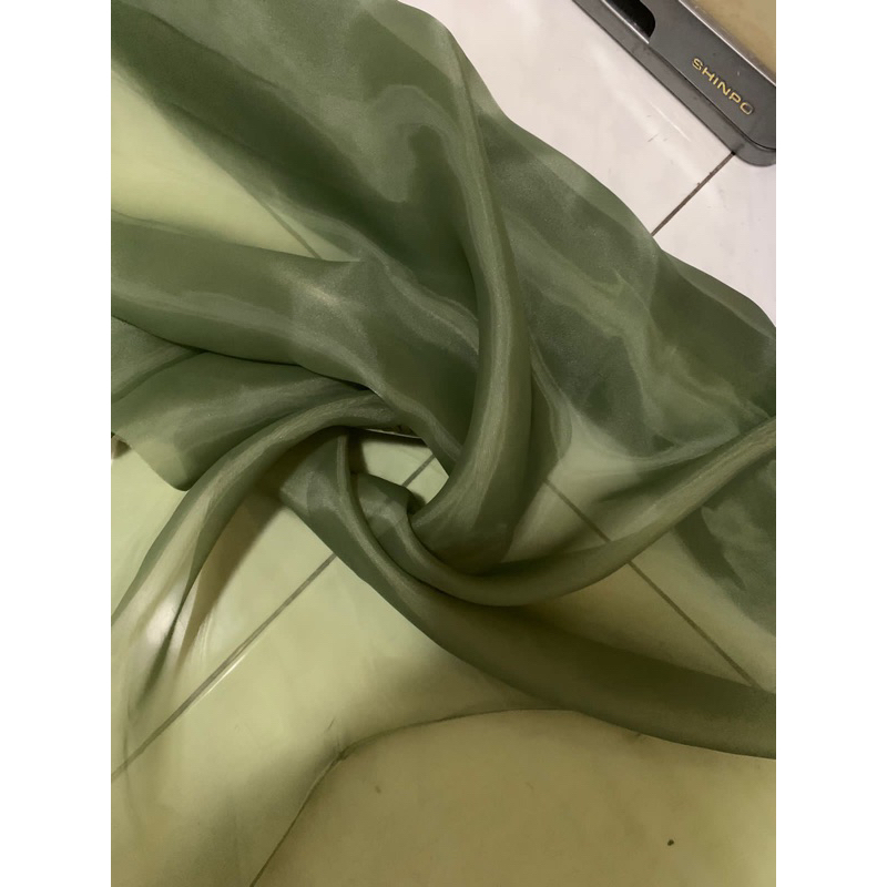 Jual Bahan Kain Organza Polos Premium Silk Kain Kaca Polos Shopee