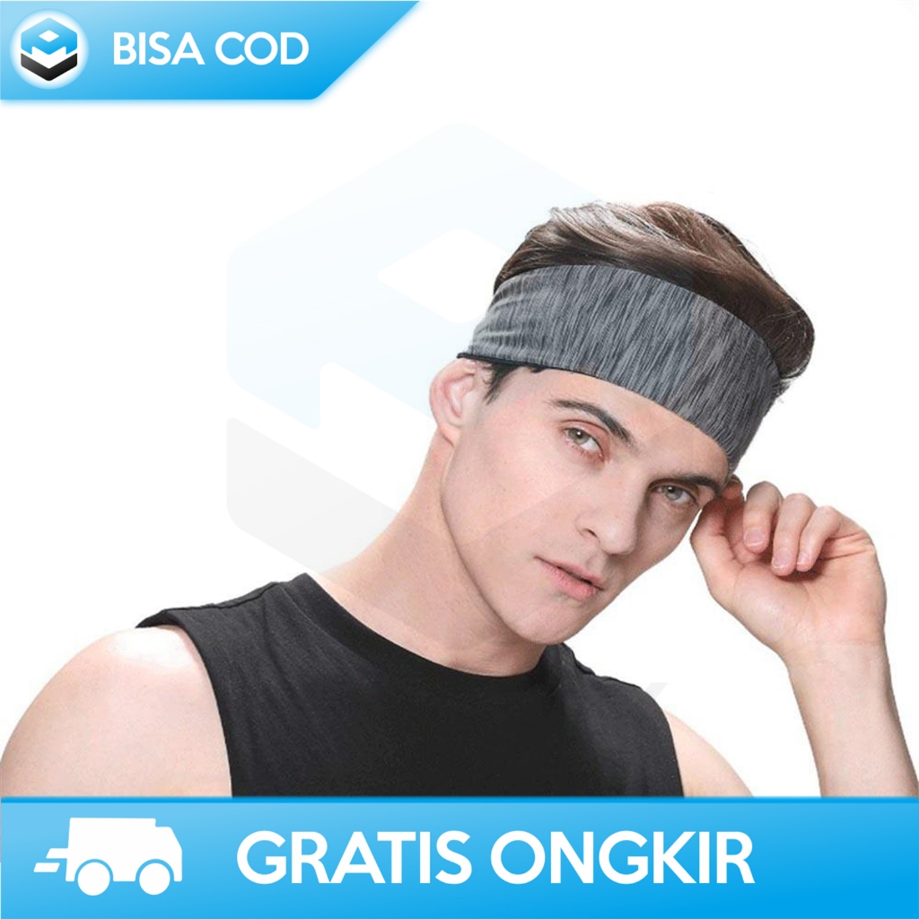Jual BANDANA HEADBAND OLAHRAGA ELASTIS SPORT HAIRBAND BANDO PENAHAN ...