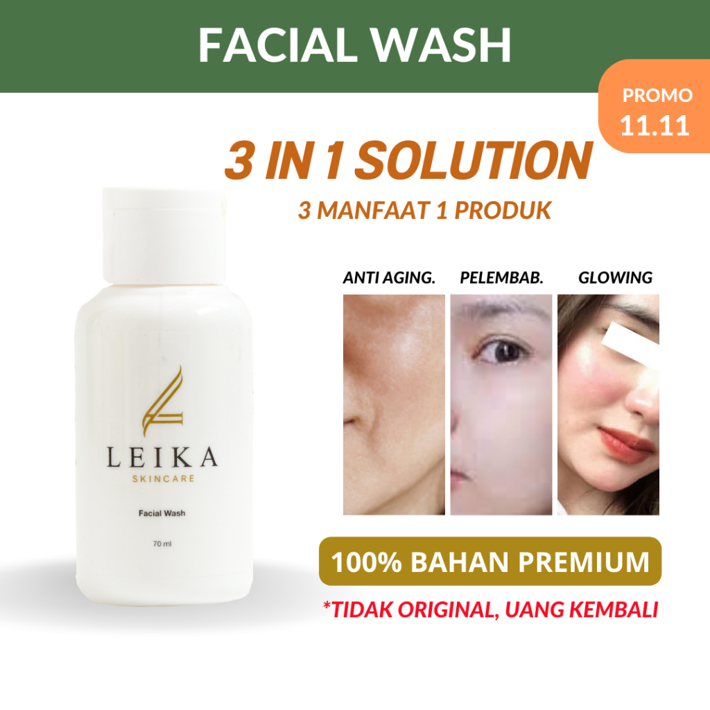 Jual Leika Skincare Facial Wash Bpom Skincare Anti Aging Pelembab