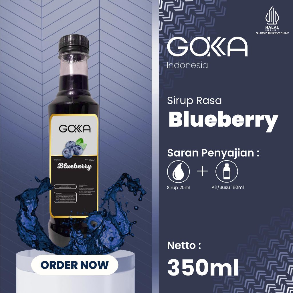 Jual Syrup Gokka Rasa Blueberry / Gokka Sirup Rasa Blueberry 350ml ...