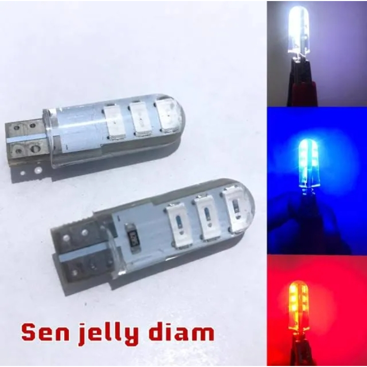 Jual 2 PCS Lampu Sen Jelly Kedip LED T10 6 Mata / Paket Bohlam Lampu ...