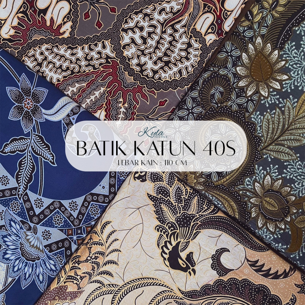 Jual 1/2 METER KAIN BATIK KATUN PREMIUM HALUS 40S BAHAN ROK KEBAYA