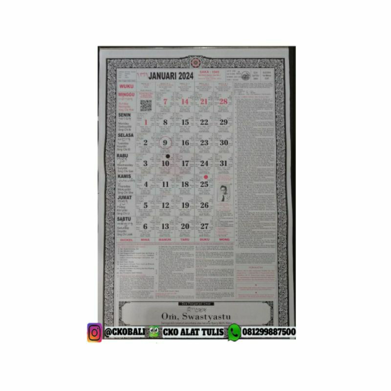 Jual Kalender bali tahun 2024 | Shopee Indonesia