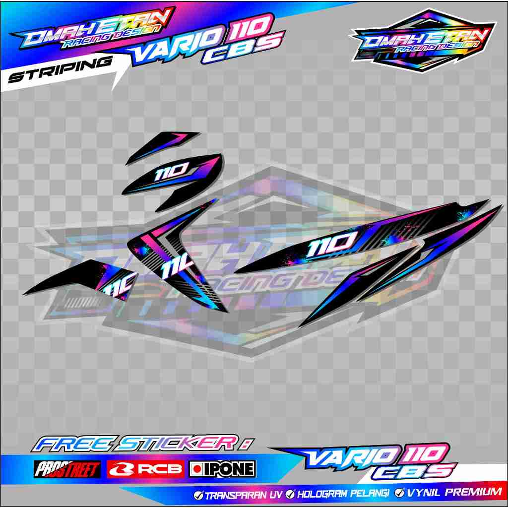 Jual STRIPING VARIASI HONDA VARIO 110 CBS / STICKER LIST MOTOR HONDA ...