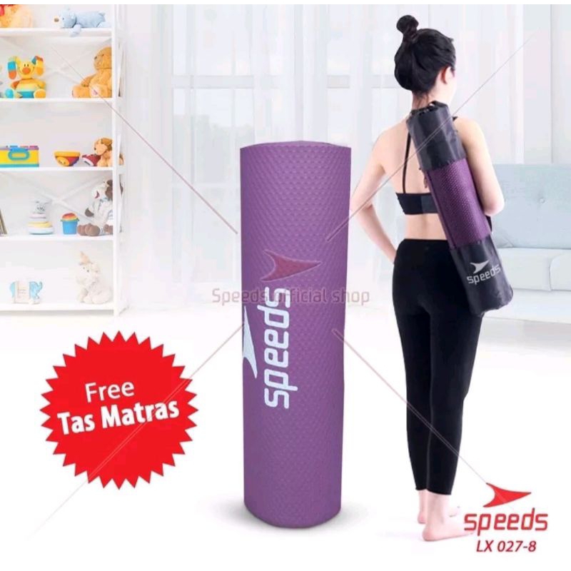 Jual Speeds Matras Yoga Karpet Spons Tikar olahraga Lanta Ungu free ...