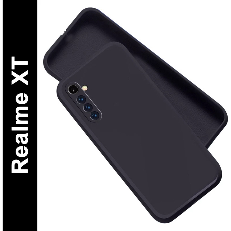 PREMIUM BLACK CASE REALME XT SOFTCASE MATTE PROTECT CAMERA