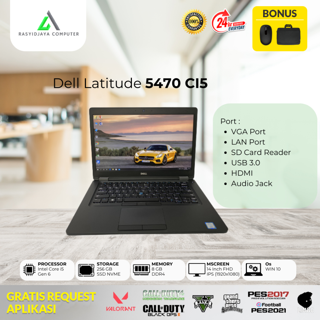 Jual Laptop Dell Latitude 5470 Core I5 Gen 6 Ram 8gb Ssd 256gb Laptop Mulus Shopee Indonesia 1210