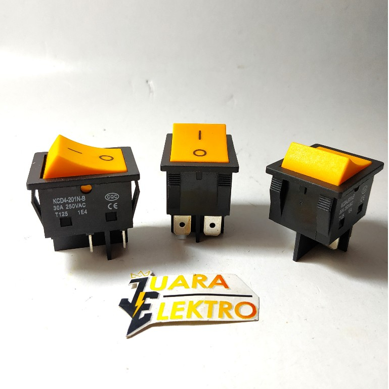 Jual Switch On - Off Besar 30 Ampere 4 PIN KUNING | Saklar Besar 250 ...