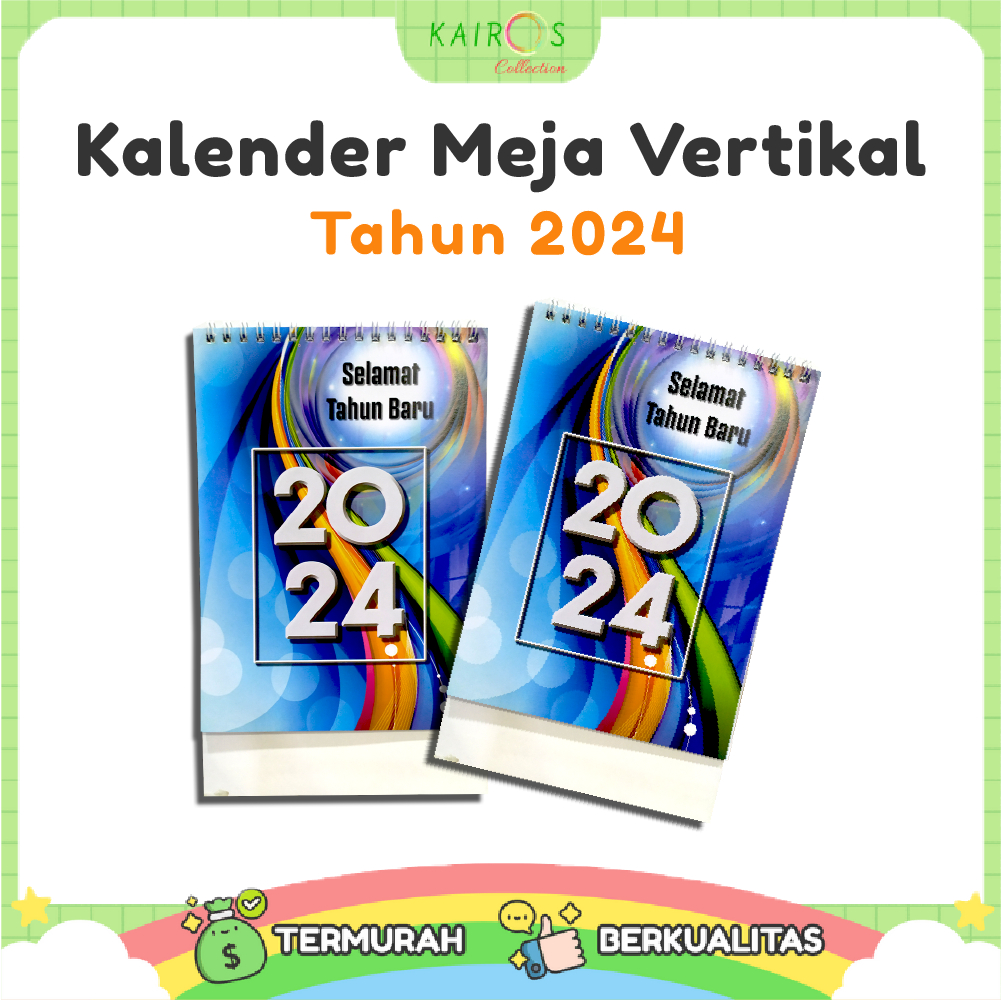 Jual Kalender Meja Tahun 2024 Varian Vertikal Berdiri | Shopee Indonesia