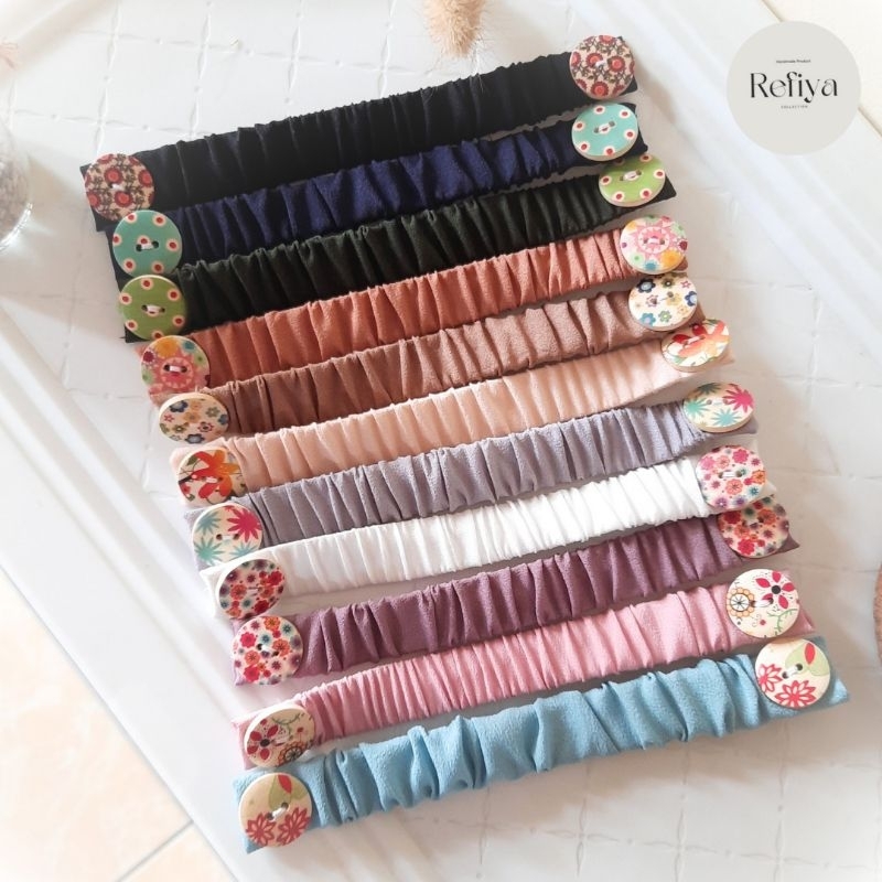Jual Konektor masker hijab Kancing Motif / konektor kain / strap masker ...