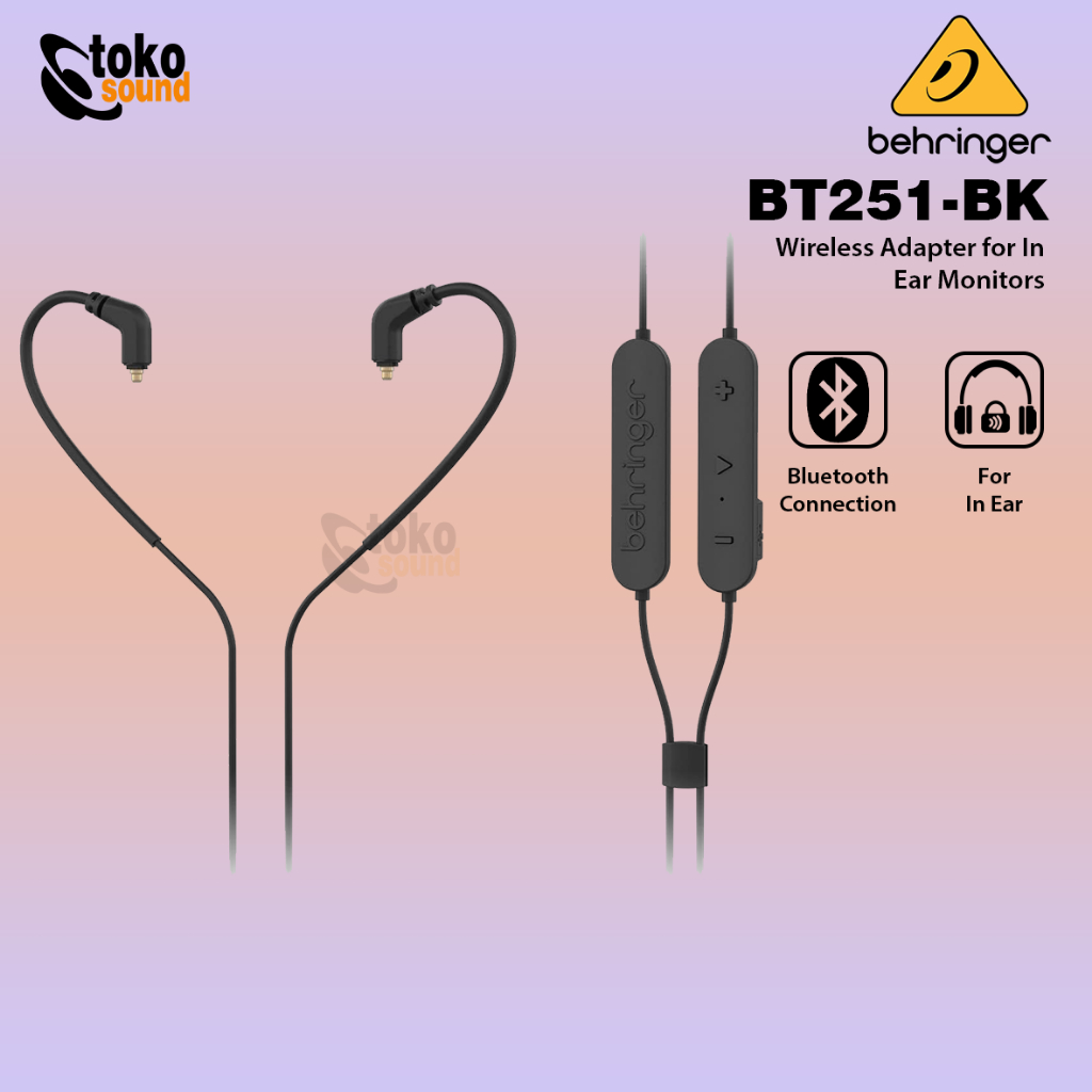Jual Behringer BT251-BK Bluetooth Wireless Adapter for MMCX In Ear ...