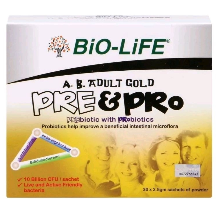 Jual Bio Life A B Adult Gold Pre And Pro 30 Sachets Biolife Shopee