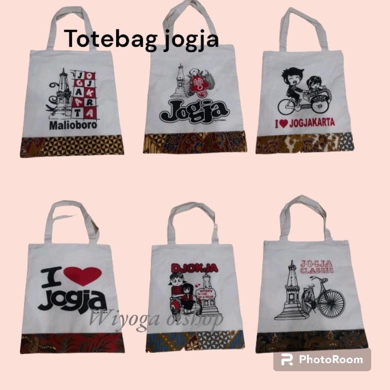 Jual Tote bag jogja / tas jogja / tas kanvas / totebag oleholeh khas jogja / oleholeh khas