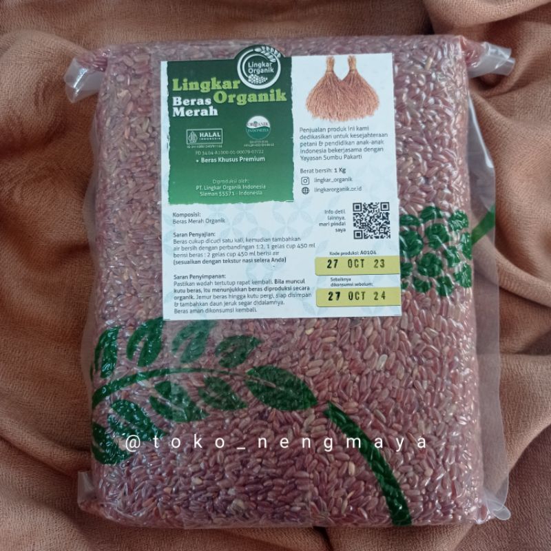 Jual Beras Merah Organik Lingkar Organik 1 Kg Shopee Indonesia