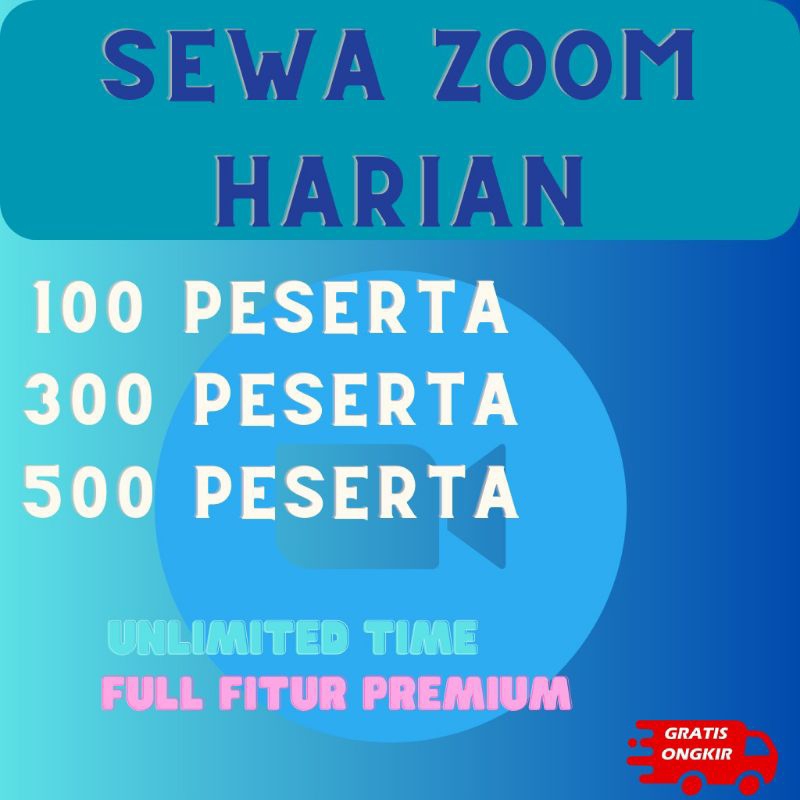 Jual ZOOM PREMIUM HARIAN 100 300 500 1000 Full Fitur , Live Streaming