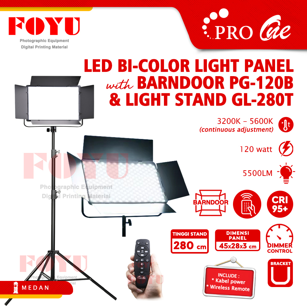 Jual LED BiColor Light Panel Barndoor Lampu Kotak 120W Kotak Penerangan ...