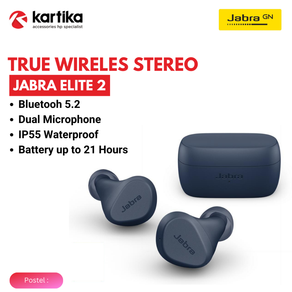 Jual JABRA Elite 2 True Wireless Stereo Original Warranty Shopee