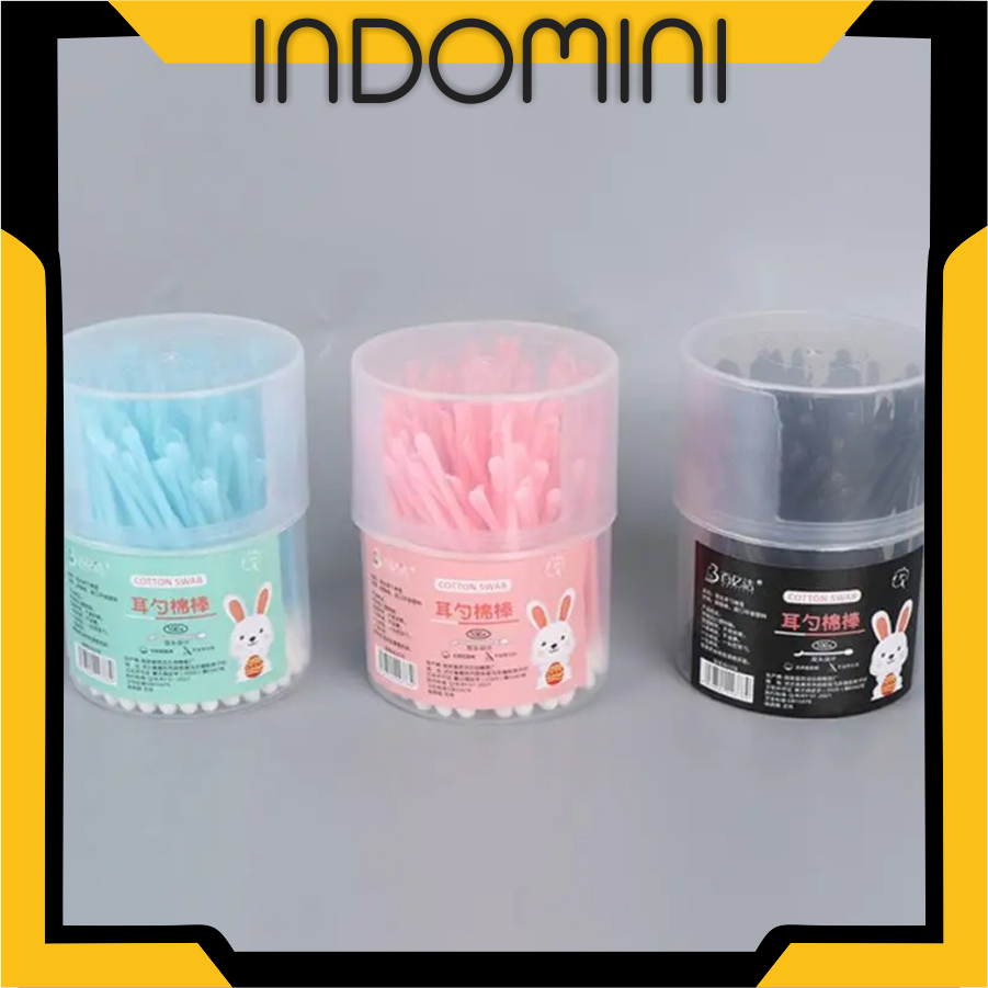 Jual INDOMINI Cotton Bud 2in1 Korek Kuping Super Lembut Isi 100 PCS ...