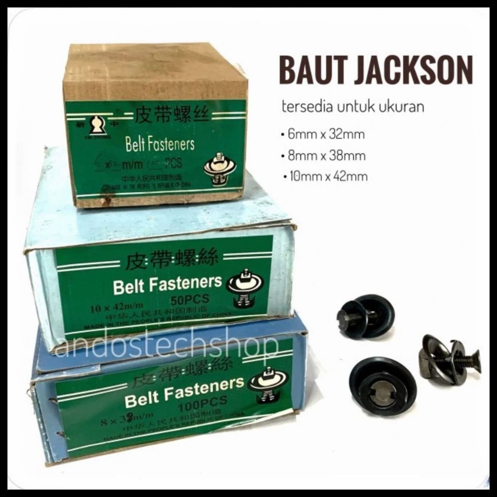 Jual Baut Jackson 10mm x 42mm | Belt Fastener Conveyor | Baut Jakson 3/ ...