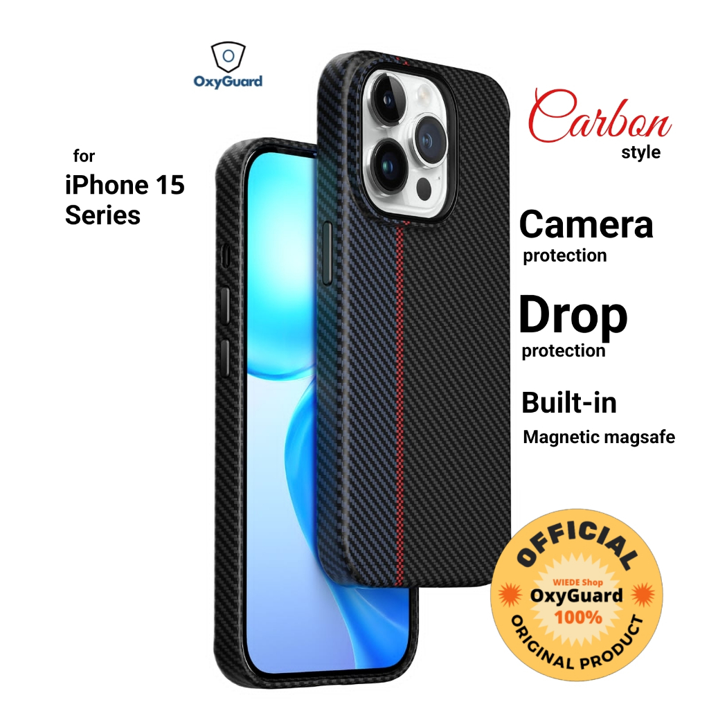 Jual Case iPhone 15 Pro Max 15 Pro OXYGUARD Proguard Carbon Magsafe ...