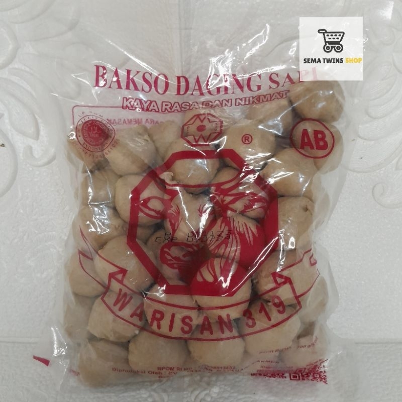 Jual Bakso Warisan 319 Isi 50 Pcs Baso Daging Sapi 700gr Shopee