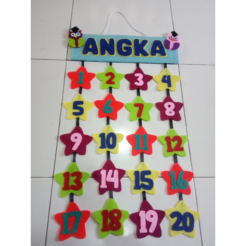 Jual Hiasan Dinding Mengenal Angka 1 20 Hiasan Kelasgantungan Dinding Shopee Indonesia 3870