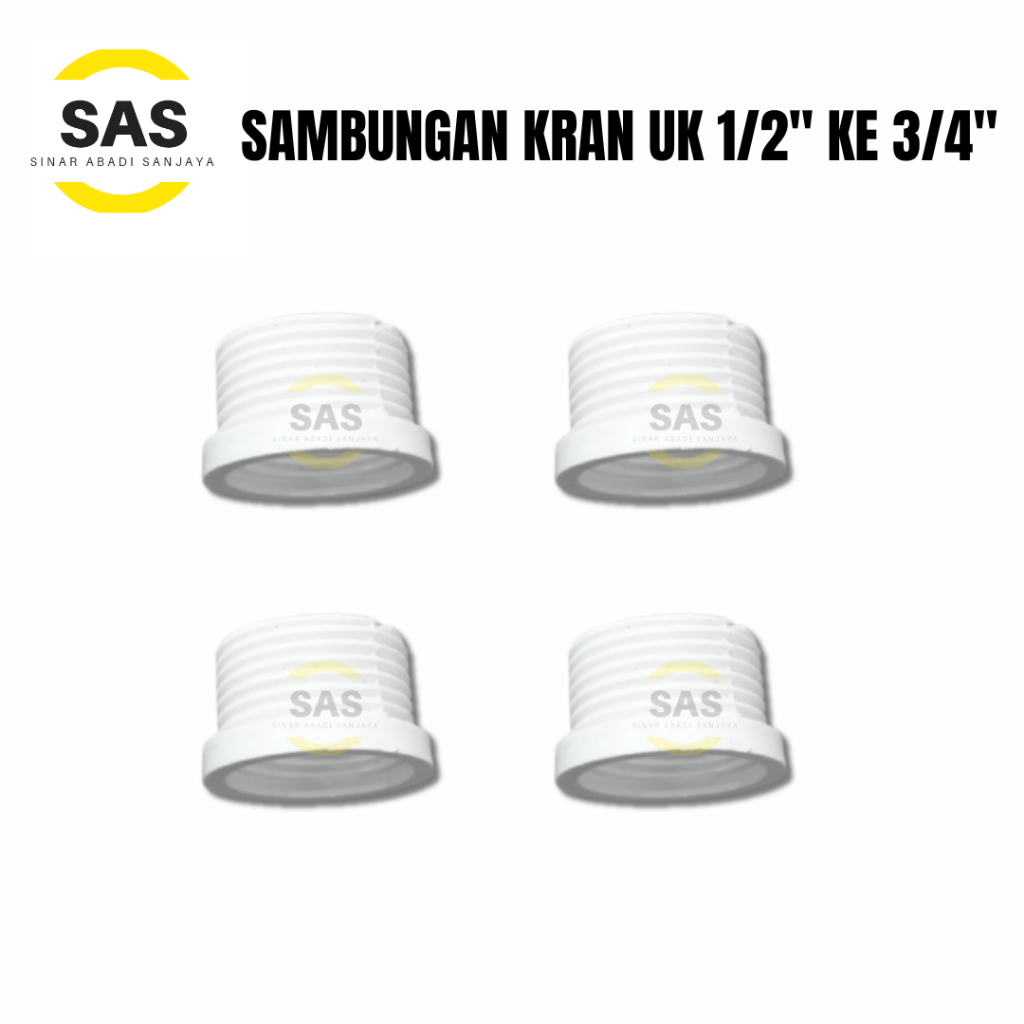 Jual [SAS] Sambungan Kran 1/2 ke 3/4 Inch / Sambungan Konektor kran 3/4 ...